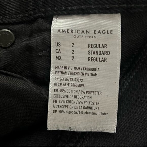 American Eagle, Women's Ripped Mom Jeans - Black Wash. Size: 2 Regular. NWT - Picture 10 of 16